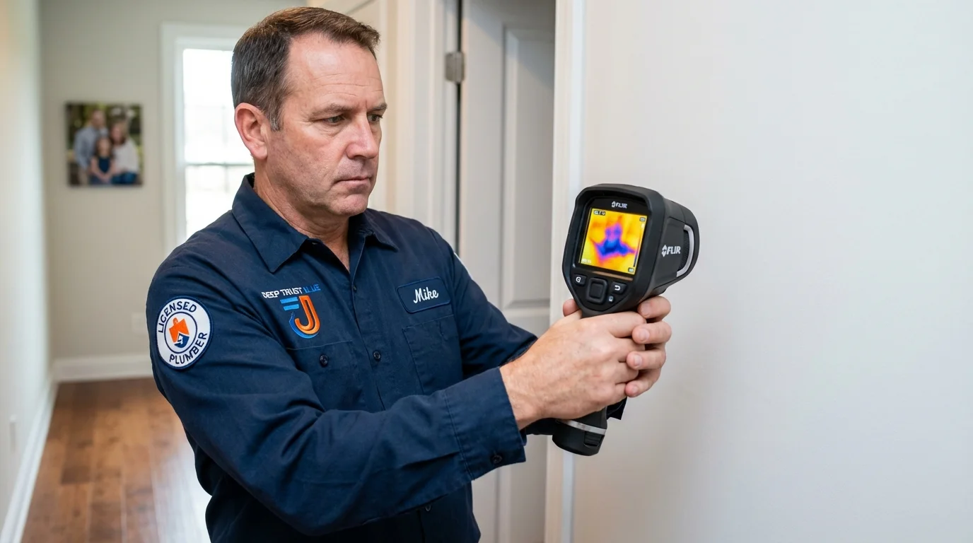 Thermal imaging leak detection by Johns Plumbing LLC in Mineola